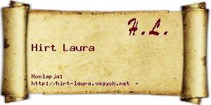 Hirt Laura névjegykártya